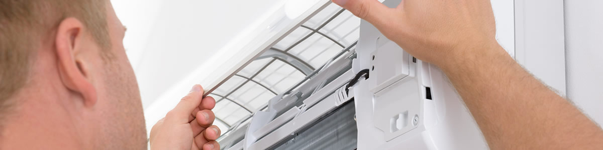 Air Conditioning unit being serviced